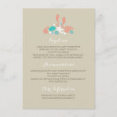 Strand Onderwater Schatten Trouwdetails Informatiekaartje (Voorkant)