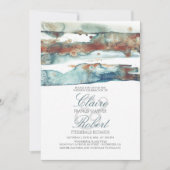  strand onderwater Waterverf Splash Wedding Kaart (Voorkant)