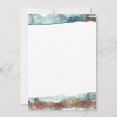 strand onderwater Waterverf Splash Wedding Kaart (Achterkant)