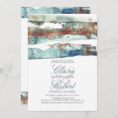 strand onderwater Waterverf Splash Wedding Kaart (Voorkant / Achterkant)