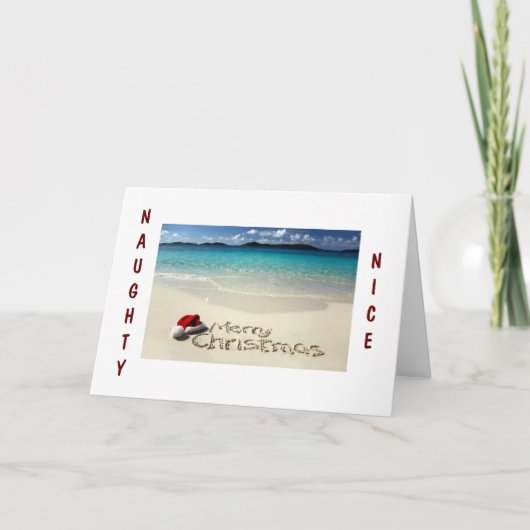 STRAND ONDEUGENDE OF LEUKE KERSTWENSEN FEESTDAGEN KAART (Voorkant)