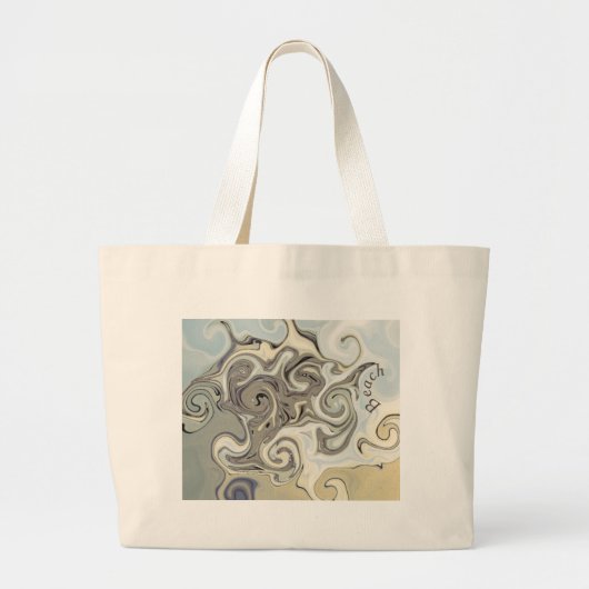 Strand ontwerp grote tote bag (Voorkant)