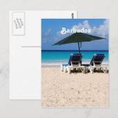 strand op Barbados Briefkaart (Voorkant / Achterkant)