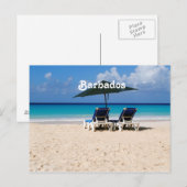 strand op Barbados Briefkaart (Voorkant / Achterkant)