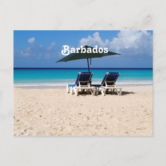 strand op Barbados Briefkaart (Voorkant)