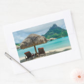 Strand op Bora Bora foto sticker (Envelop)