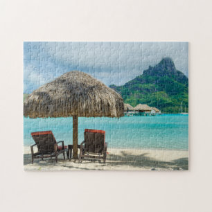 strand op Bora Bora jigzaag puzzel Legpuzzel