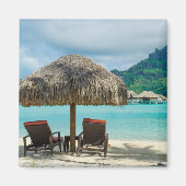 Strand op Bora Bora magneet (Voorkant)