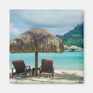 Strand op Bora Bora magneet