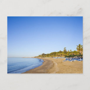 strand op Costa del Sol in Marbella Briefkaart