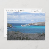 strand op de Galapagos-eilanden Briefkaart (Voorkant / Achterkant)