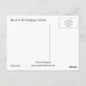 strand op de Galapagos-eilanden Briefkaart (Achterkant)