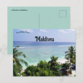 Strand op de Malediven Briefkaart (Voorkant / Achterkant)