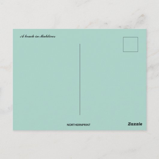 Strand op de Malediven Briefkaart (Achterkant)