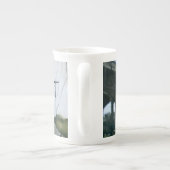 strand op de rotskant Atrain Queens brugbekertjes Porselein Kop (Achterkant)