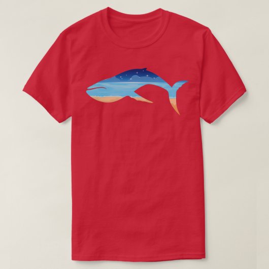 strand op de walvis t-shirt (Design voorkant)
