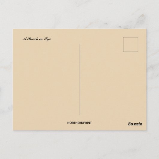 Strand op Fiji Briefkaart (Achterkant)