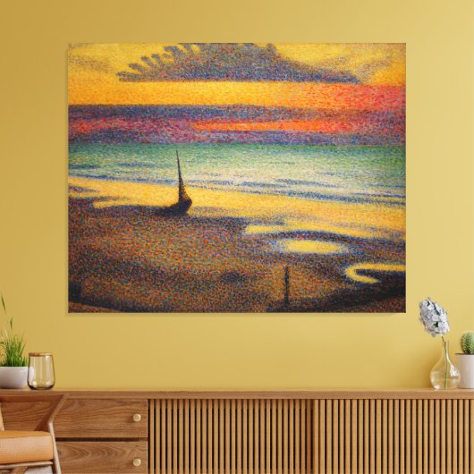 strand op Heist door Georges Lemmen 1891 Canvas Afdruk (Insitu (Woonkamer))