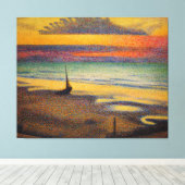 strand op Heist door Georges Lemmen 1891 Canvas Afdruk (Insitu (Houten vloer))