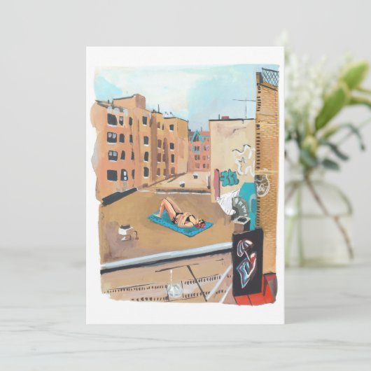 Strand op het dak van de stad kaart (Staand voorkant)