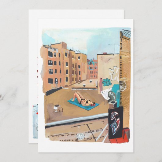 Strand op het dak van de stad kaart (Voorkant / Achterkant)