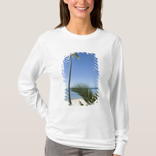 strand op het vasteland Aitutaki, Cookeilanden T-shirt (Voorkant)