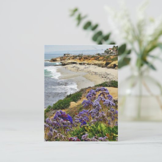 strand op La Jolla Cove Briefkaart (Staand voorkant)