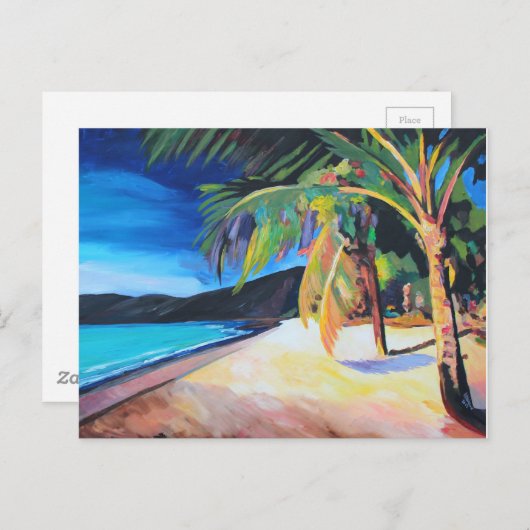 strand op Magen's Bay St Thomas US Maagdeneilanden Briefkaart (Voorkant / Achterkant)