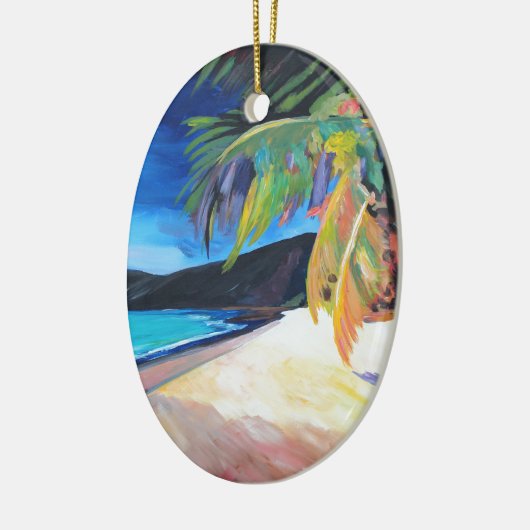 strand op Magen's Bay St Thomas US Maagdeneilanden Keramisch Ornament (Links)