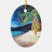 strand op Magen's Bay St Thomas US Maagdeneilanden Keramisch Ornament (Voorkant)