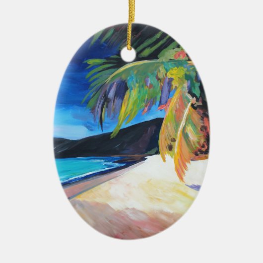 strand op Magen's Bay St Thomas US Maagdeneilanden Keramisch Ornament (Voorkant)