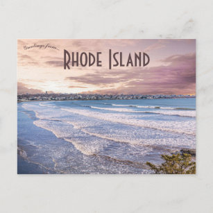 strand op Newport Rhode Island Briefkaart