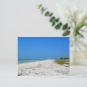 strand op Sanibel Island Briefkaart (Staand voorkant)