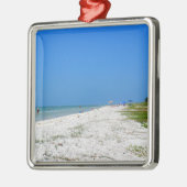 strand op Sanibel Island Metalen Ornament (Links)