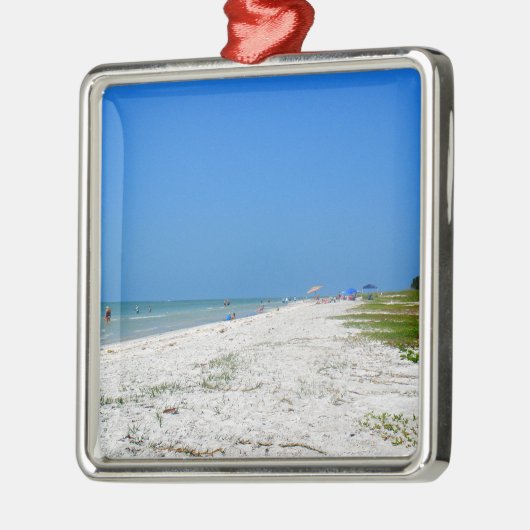 strand op Sanibel Island Metalen Ornament (Links)