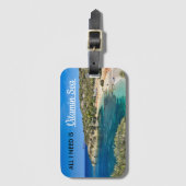 strand op Sardinië met turkooiswater Bagagelabel (Voorkant (verticaal))