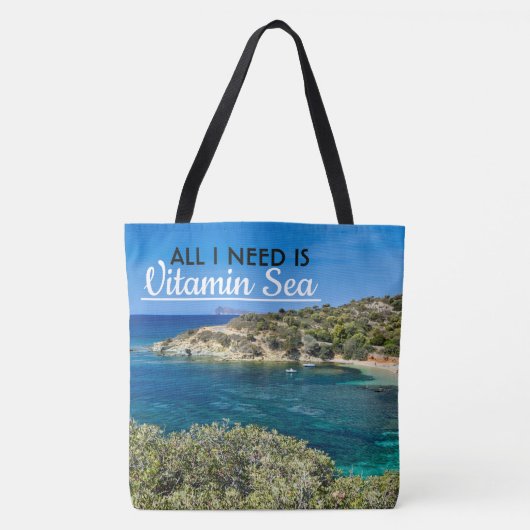 strand op Sardinië met turkooiswater Tote Bag (Voorkant)