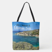 strand op Sardinië met turkooiswater Tote Bag (Achterkant)