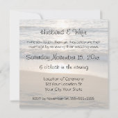 strand op Sunset Wedding Vow Renewal Uitnodigingen (Achterkant)