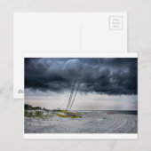 strand op tybee - eiland savannah georgia oceaan briefkaart (Voorkant / Achterkant)