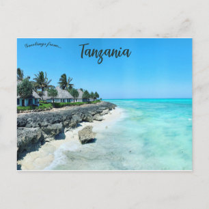 strand op Zanzibar Tanzania Briefkaart