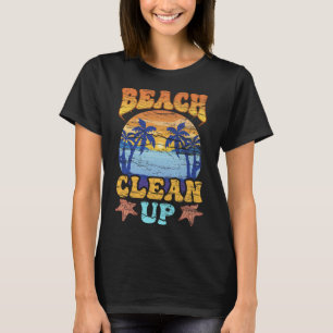 Strand opruimen stranden kust schoonmaken t-shirt