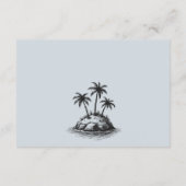 Strand Paar Bruiloft Informatiekaartje (Achterkant)