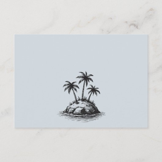 Strand Paar Bruiloft Informatiekaartje (Achterkant)