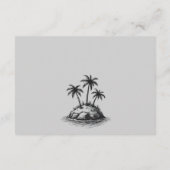 Strand Paar Bruiloft Informatiekaartje (Achterkant)