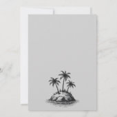 Strand Paar Bruiloft Kaart (Achterkant)