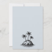 Strand Paar Bruiloft Kaart (Achterkant)