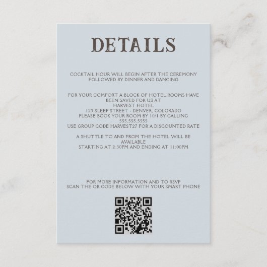 Strand Paar QR Code en Details Informatiekaartje (Voorkant)