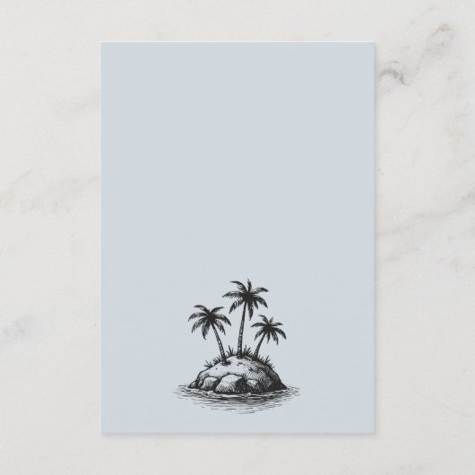 Strand Paar QR Code en Details Informatiekaartje (Achterkant)