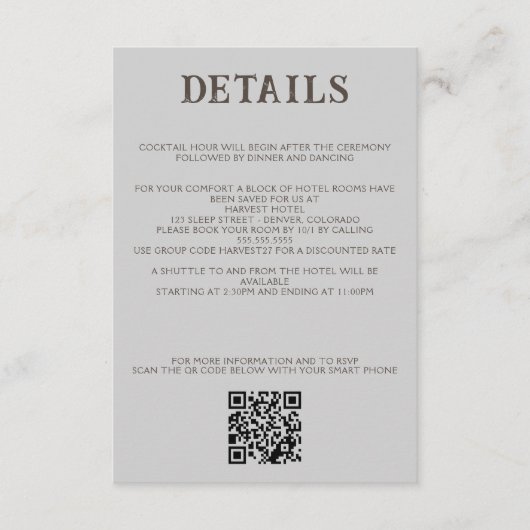 Strand Paar QR Code en Details Informatiekaartje (Voorkant)